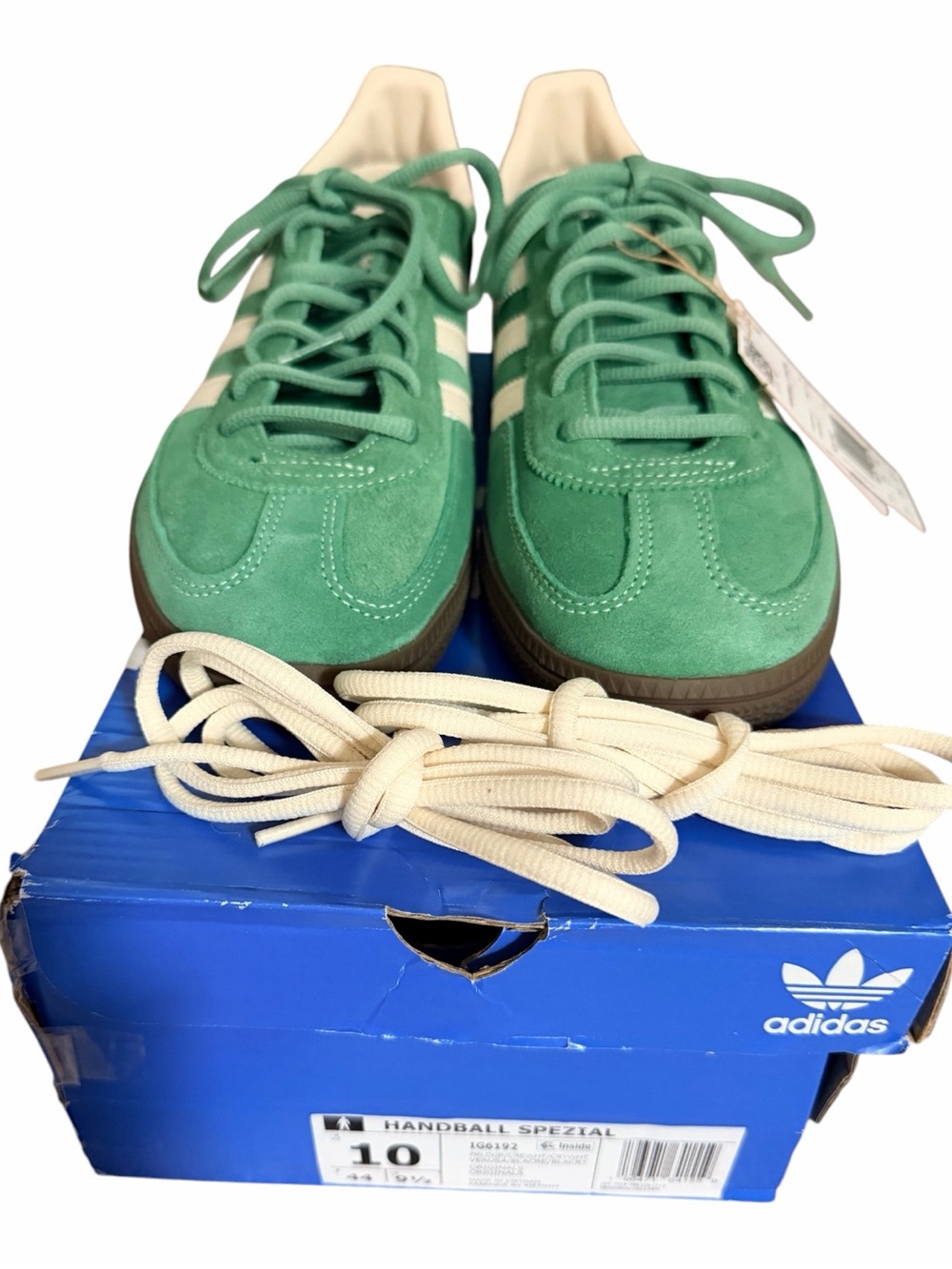 Adidas Handball Spezial IG6192 Green Cream Gum Sneakers Men’s 10 NWT - Picture 7 of 13